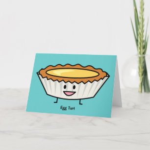 Happy Egg Tart Custard crust Chinese dessert Bedankkaart