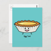Happy Egg Tart Custard crust Chinese dessert Briefkaart (Voorkant / Achterkant)