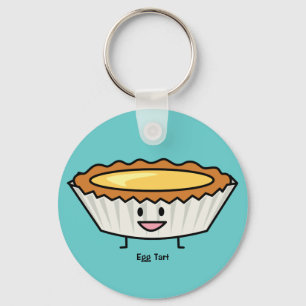 Happy Egg Tart Custard crust Chinese dessert Sleutelhanger