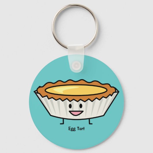 Happy Egg Tart Custard crust Chinese dessert Sleutelhanger (Voorkant)