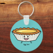 Happy Egg Tart Custard crust Chinese dessert Sleutelhanger (Voorkant)