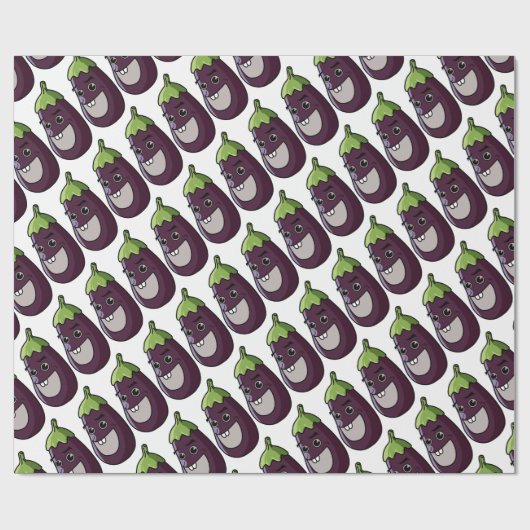 Happy Eggplant Cadeaupapier (Vlak)