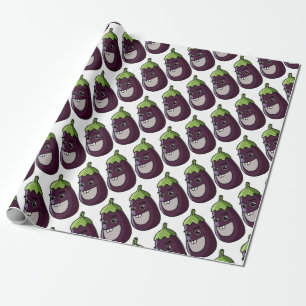 Happy Eggplant Cadeaupapier