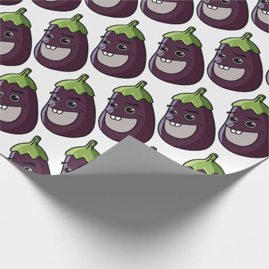 Happy Eggplant Cadeaupapier (Hoek)