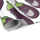 Happy Eggplant Cadeaupapier (Rol Hoek)