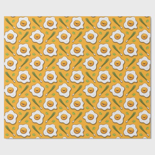 Happy Eggs Ontbijt Cadeaupapier (Vlak)