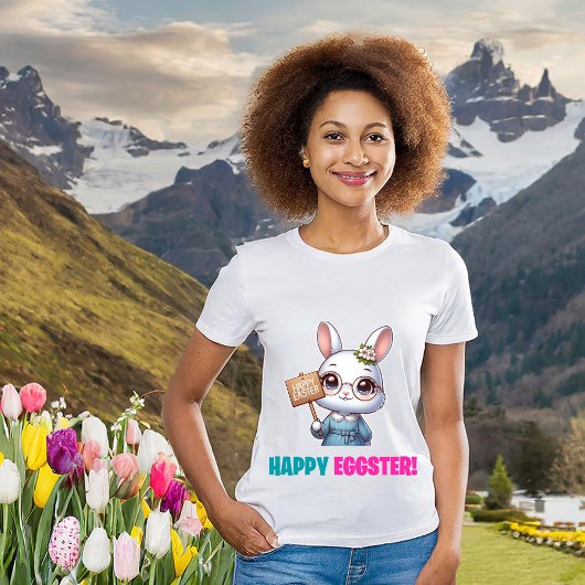 Happy Eggster - Grappige bloemen T-shirt