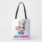 Happy Eggster - Grappige bloemen Tote Bag (Voorkant)