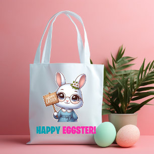 Happy Eggster - Grappige bloemen Tote Bag
