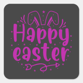 Happy Eggster - Hunt Vierkante Sticker