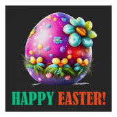Happy Eggster - Paaseieren Schattige Perfect Poster (Voorkant)