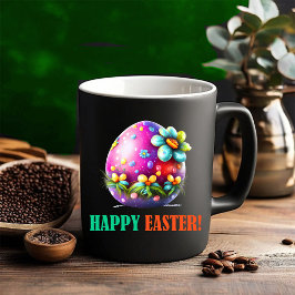 Happy Eggster - Paaseieren Schattige Tweekleurige Koffiemok
