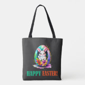 Happy Eggster - Peeps Schattige Tote Bag (Achterkant)