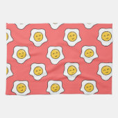 Happy Eggy Cute Kitchen Towel Theedoek (Horizontaal)