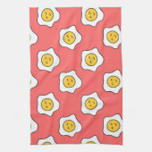 Happy Eggy Cute Kitchen Towel Theedoek (Verticaal)