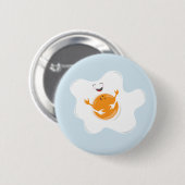 Happy ei ronde button 5,7 cm (Voorkant /achterkant)