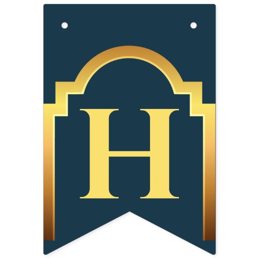 Happy Eid 2023 Navy Modern Eid Decoration Banner (Tweede vlag)