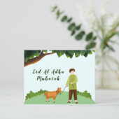 Happy Eid Al Adha Mubarak 1443 H Feestdagenkaart (Staand voorkant)