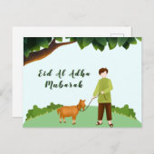 Happy Eid Al Adha Mubarak 1443 H Feestdagenkaart (Voorkant / Achterkant)