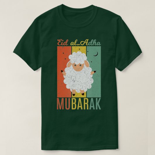 Happy Eid Al Adha Mubarak voor moslimdag T-shirt (Design voorkant)