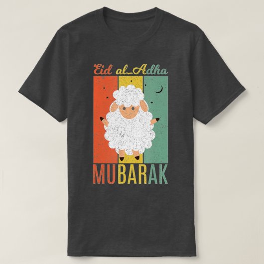 Happy Eid Al Adha Mubarak voor moslimdag T-shirt (Design voorkant)