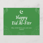 Happy Eid Al Fitr Mubarak Islamitische Briefkaarte Briefkaart (Voorkant)