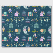 Happy Eid Al-Fitr Mubarak-pakpapier Cadeaupapier (Vlak)