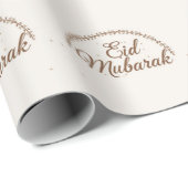 Happy Eid Al-Fitr Mubarak White Wrapping Paper Cadeaupapier (Rol Hoek)