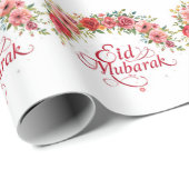 Happy Eid Al-Fitr Mubarak White Wrapping Paper Cadeaupapier (Rol Hoek)