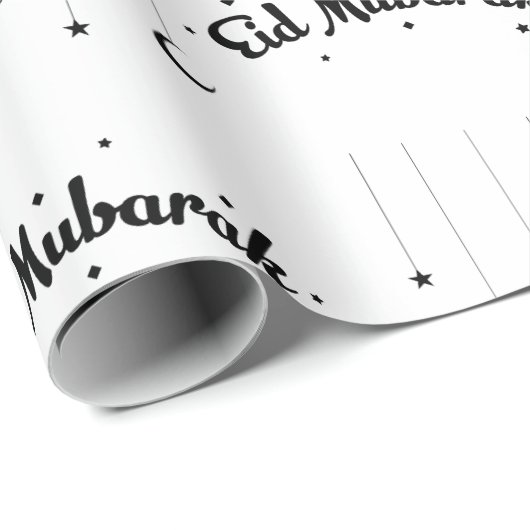 Happy Eid Al-Fitr Mubarak Wit inpakpapier (Rol Hoek)