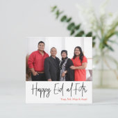 Happy Eid al-Fitr photo card square Feestdagenkaart (Staand voorkant)