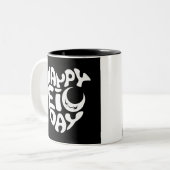 Happy Eid dag Tweekleurige Koffiemok (Voorkant links)