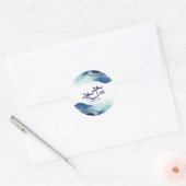Happy Eid, Eid Mubarak, Arabische kalligrafie Ronde Sticker (Envelop)