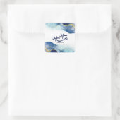 Happy Eid, Eid Mubarak, Arabische kalligrafie Vierkante Sticker (Tas)