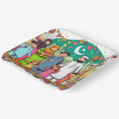 Happy Eid Family Grappig vieren van design Papieren Bordje (Gebogen)