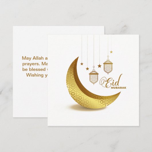Happy Eid Holiday Kaart (Voorkant / Achterkant)