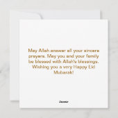 Happy Eid Holiday Kaart (Achterkant)
