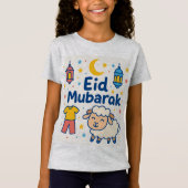 Happy Eid in Style – Een ontwerp dat de baan weers T-shirt (Voorkant)