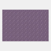 Happy Eid Kinder Paars Moon Star Pattern Quote Inpakpapier Vel (Voorkant 3)