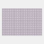 Happy Eid Kinder Paars Moon Star Pattern Quote Inpakpapier Vel (Voorkant 2)