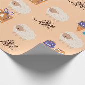 Happy Eid met schapen en cadeaupapier (Hoek)