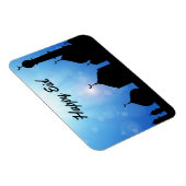 Happy Eid-moskee met zonnestralen - Flexibel magne Magneet (Rechterzijde)