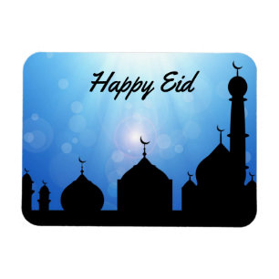 Happy Eid-moskee met zonnestralen - Flexibel magne Magneet