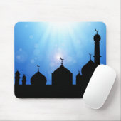 Happy Eid-moskee met zonnestralen Muismat (Met muis)