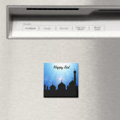 Happy Eid Mosque met zonnestralen - Magnet (Insitu (Vaatwasser))