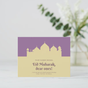 Happy Eid Mubarak Arabic - Gold Briefkaart