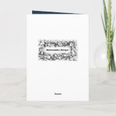 Happy Eid Mubarak Blauw Wit Arabisch Kalligrafisch Feestdagen Kaart (Achterkant)