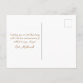 Happy Eid Mubarak Brown and Golden Crescent Card Briefkaart (Achterkant)