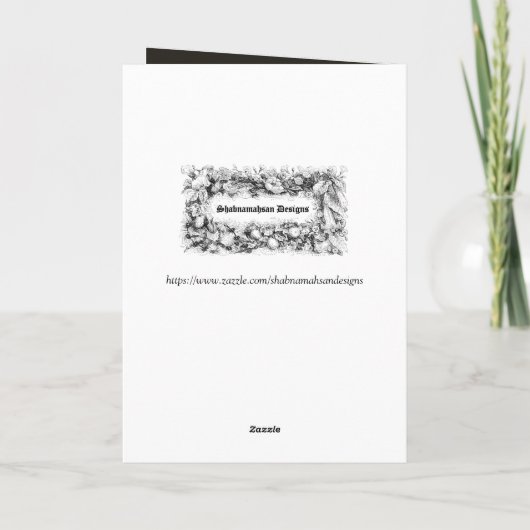 Happy Eid Mubarak Brown en Golden Crescent Kaart (Achterkant)