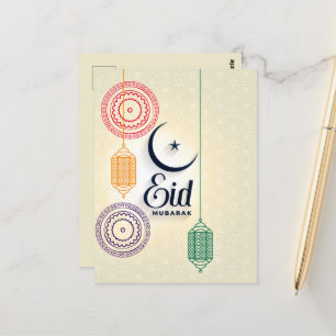 Happy Eid Mubarak Colorful Briefkaart